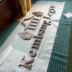 Huruf Letter Tembaga Kuningan Custom